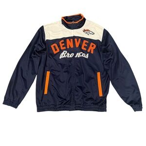 NFL Denver Broncos Full Zip Jacket Stitched On Letters Logo Football Colorado XL